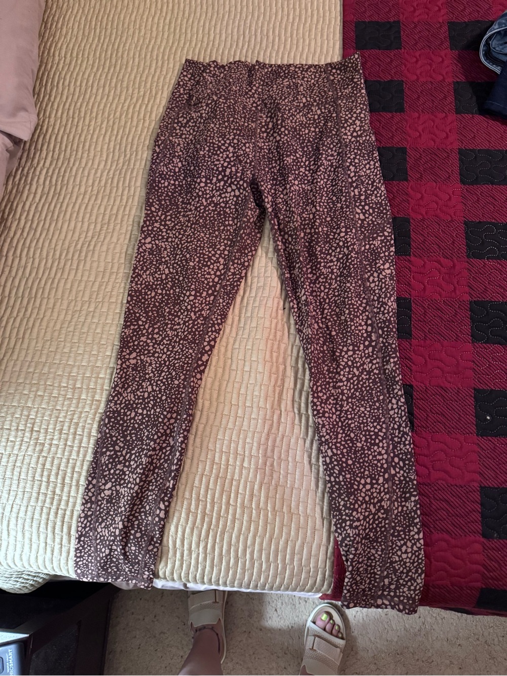 Fabletics Brown & Tan Speckled Leggings Size XL no tags